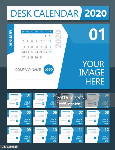 2020 desk calendar. days start from monday. european version - march calendar 2020 stock illustrations
