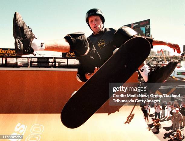 Skateboarding legend Tony Hawk got back to the half-pipe and wowed the crowd at the X-Games on the Embarcadero in San Francisco.