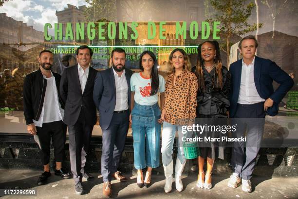 Guest, Alexandre Liot, Guillaume Houze, Hafsia Herzi, Charlotte Dereux, Kimberly Drew and Nicolas Houze launch 'Changeons de Mode' showcases at...