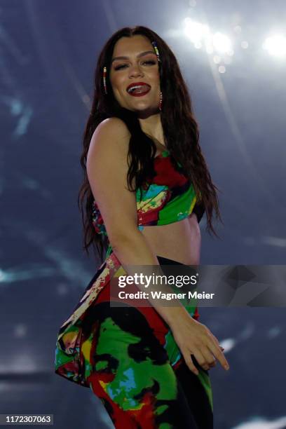 British singer Jessie J performs at Palco Sunset at Cidade do Rock on September 29, 2019 in Rio de Janeiro, Brazil.