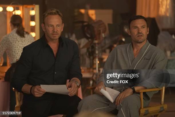 Ian Ziering and Brian Austin Green in the BH90210 "Picture's Up" episode airing Wednesday, Sept. 4 on FOX.