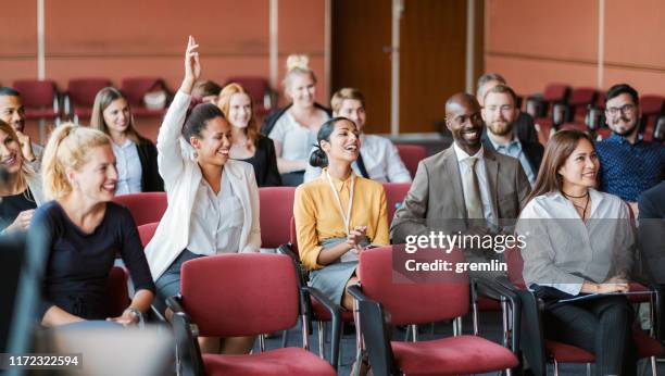 group of people at business conference - diverse audience stock pictures, royalty-free photos & images