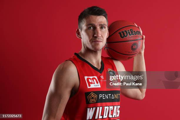 Damian Martin poses during a Perth Wildcats NBL portrait session on August 30, 2019 in Perth, Australia.