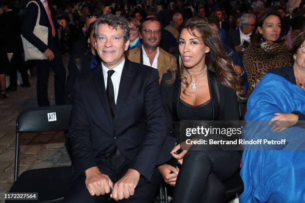 Politician Arnaud Montebourg and his companion Amina Walter attend the "Tosca - Opera en Plein Air" performance at Les Invalides on September 04,...
