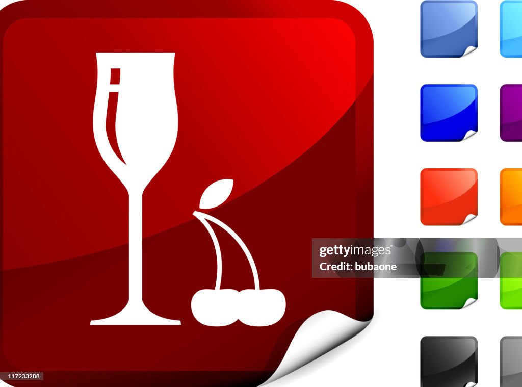 Cherry brandy glass with cherries internet royalty free vector art