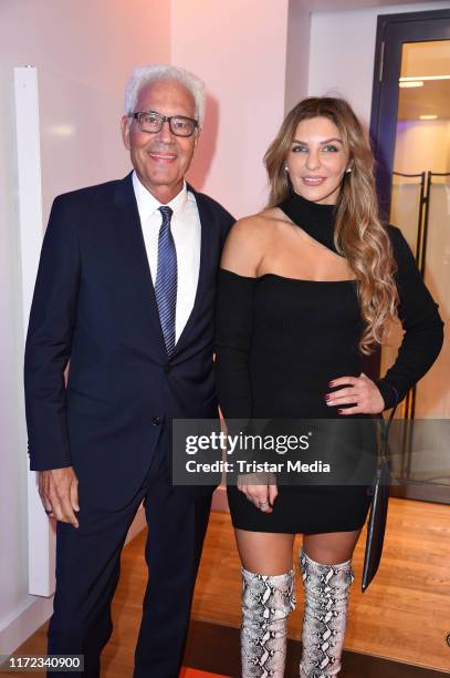 Bernd Boente and Christina Hammer attend the "HERQUL" German Boxing Awards 2019 at Besenbinderhof on September 29, 2019 in Hamburg, Germany.