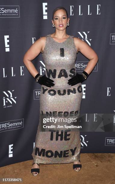 Actress Dascha Polanco attends the E! & ELLE NYFW Kick Off Party at The Top of The Standard on September 04, 2019 in New York City.