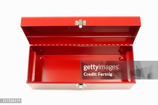 Empty red toolbox Empty red toolbox