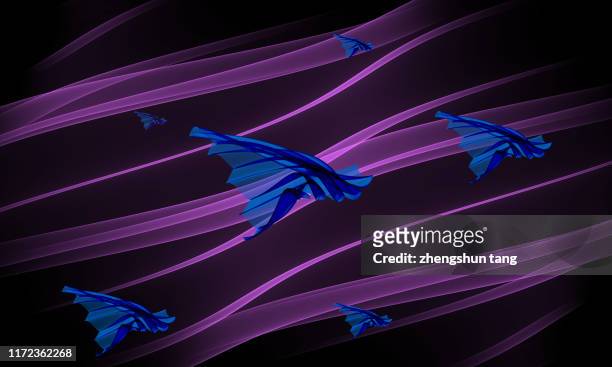 abstract butterflys flying with waving background. - butterfly effect stockfoto's en -beelden