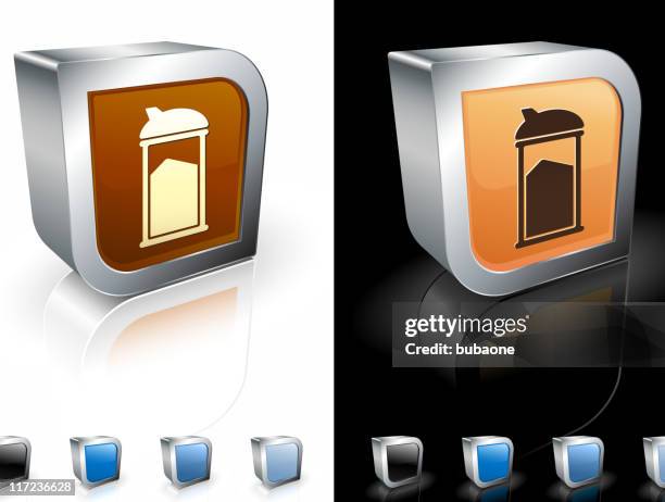dinner sugar jar 3d royalty free vector art - sugar jar illustration stock illustrations