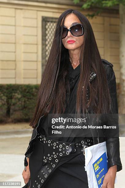 Rushka Bergman attends the John Galliano Menswear Spring/Summer 2012 show as part of Paris Fashion Week at on June 24, 2011 in Paris, France.