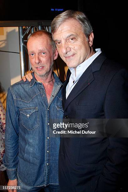 Bill Gaytten and Sidney Toledano attend the John Galliano Menswear Spring/Summer 2012 show as part of Paris Fashion Week on June 24, 2011 in Paris,...