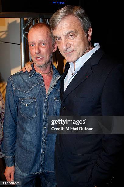 Bill Gaytten and Sidney Toledano attend the John Galliano Menswear Spring/Summer 2012 show as part of Paris Fashion Week on June 24, 2011 in Paris,...