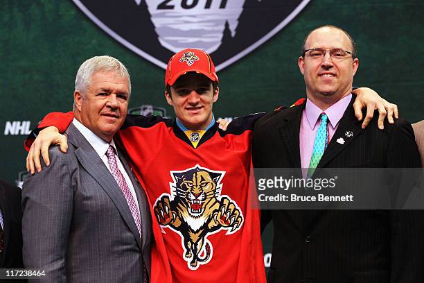 General Manager Dale Tallon of the Florida Panthers, third overall pick Jonathan Huberdeau by the Florida Panthers and Director of Scouting Scott...