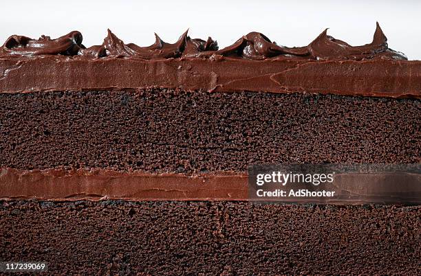 pastel de chocolate - escarchado de chocolate fotografías e imágenes de stock