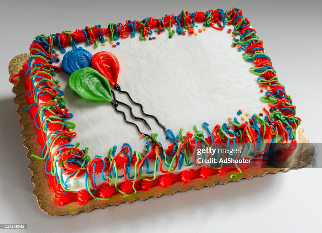 Birthday Cake on white