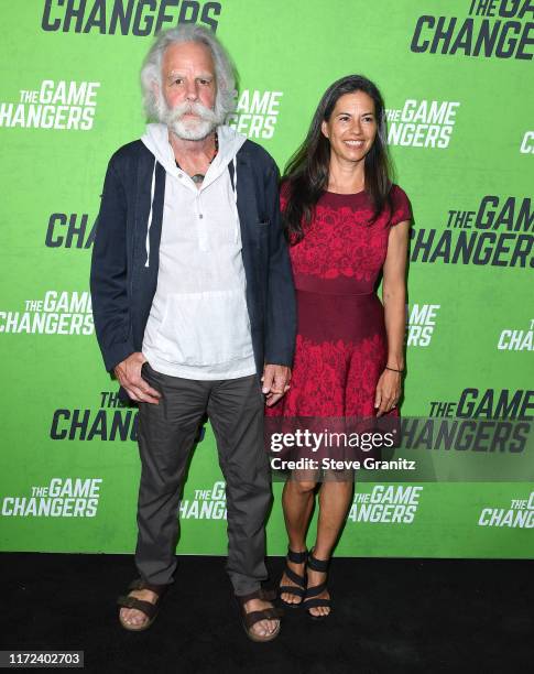 Bob Weir and Natascha Muenter arrives at the LA Premiere Of "The Game Changers" at ArcLight Hollywood on September 04, 2019 in Hollywood, California.