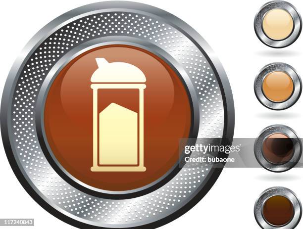 dinner sugar jar royalty free vector art on metallic button - sugar jar illustration stock illustrations
