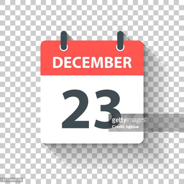 12月23日 - フラットデザインスタイルのデイリーカレンダーアイコン - カレンダー点のイラスト素材／クリップアート素材／マンガ素材／アイコン素材