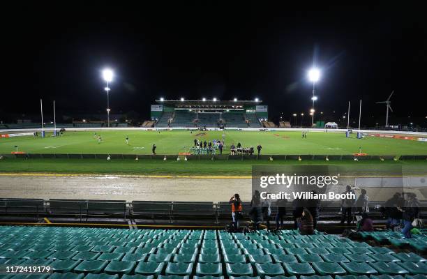 General view of the stadium before kick off during the round 5 Mitre 10 Cup match between Manawatu and Northland at Central Energy Trust Arena on...