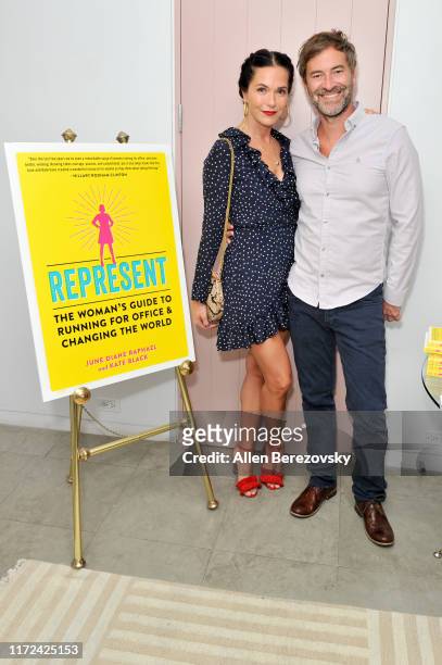 Katie Aselton and Mark Duplass attend June Diane Raphael's new book release "Represent The Woman's Guide To Running For Office And Changing The...