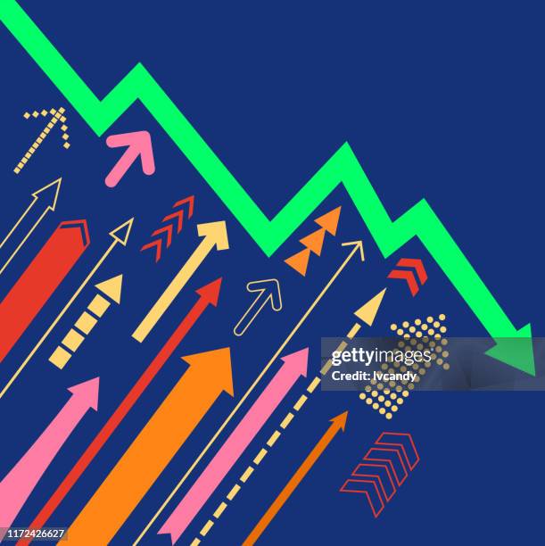 hindrance growth - revolving door stock illustrations