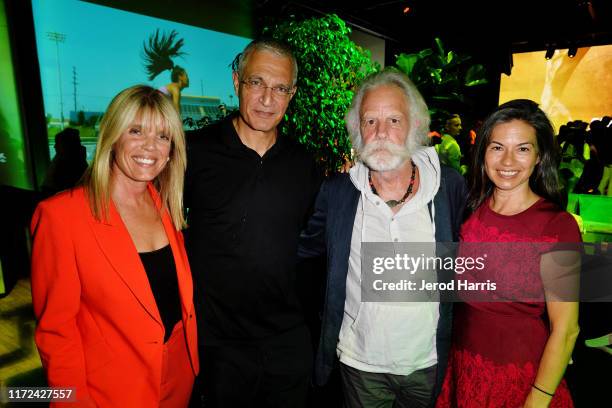 Laura Turner Seydel, Louis Psihoyos, Bob Weir and Natascha Muenter attend the LA Premiere of 'The Game Changers' After Party at the Sunset Club on...