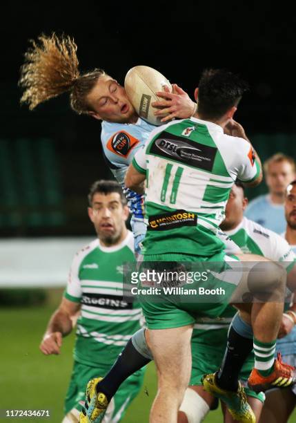 Northland's Scott Gregory takes a high ball during the round 5 Mitre 10 Cup match between Manawatu and Northland at Central Energy Trust Arena on...