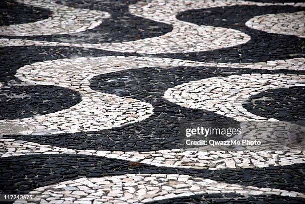 manaus calçada padrão – um símbolo de raça harmonia - pavement - fotografias e filmes do acervo