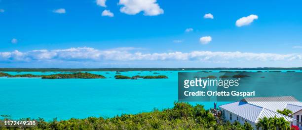 turks and caicos, providenciales - chalk sound national park - providenciales stock pictures, royalty-free photos & images