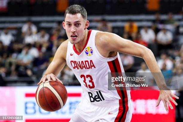 Kyle Wiltjer of Canada drives during the 2019 FIBA World Cup, first round match between Canada and Senegal at Dongguan Basketball Center on September...