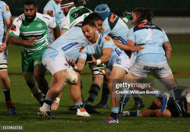 Sam Nock of Northland during the round 5 Mitre 10 Cup match between Manawatu and Northland at Central Energy Trust Arena on September 05, 2019 in...