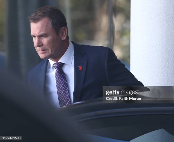 Wayne Carey is seen getting into a taxi at the Crown Metropol on September 5, 2019 in Perth, Australia.