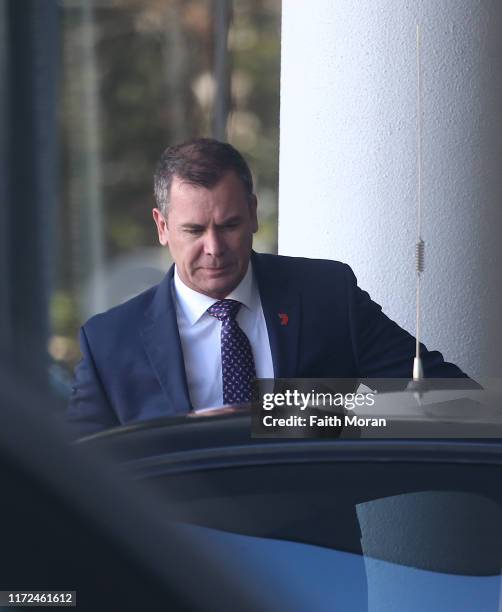 Wayne Carey is seen getting into a taxi at the Crown Metropol on September 5, 2019 in Perth, Australia.