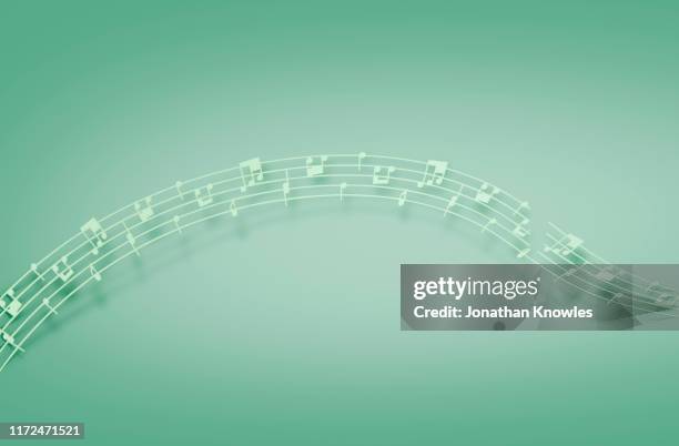 green music notes - music note stock pictures, royalty-free photos & images