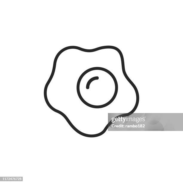 egg line icon. editable stroke. pixel perfect. for mobile and web. - egg shell stock illustrations