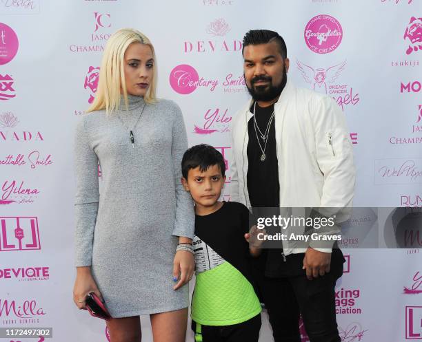 Kristi Tucker and Adrian Dev attend the Boxing Wags Association Presents Pretty In Pink, First Annual Fundraiser on September 29, 2019 in Beverly...