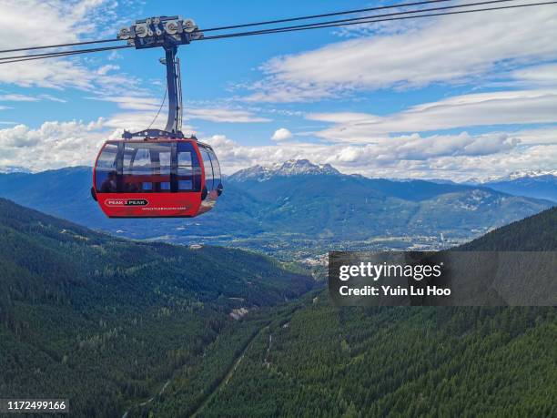 peak 2 peak gondola, whistler-blackcomb - whistler stock pictures, royalty-free photos & images