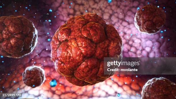 big red glossy virus - antibody stock pictures, royalty-free photos & images