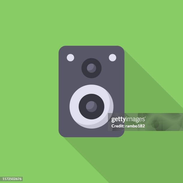 audio speaker flat icon. pixel perfect. for mobile and web. - speaker vibration stock illustrations