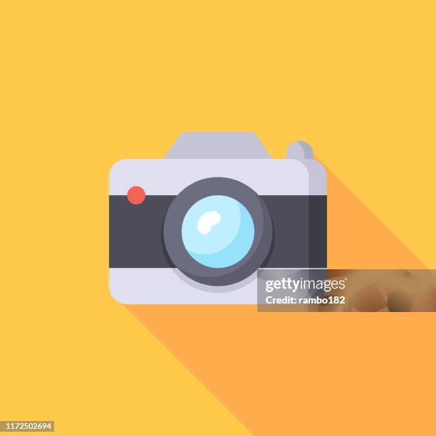 bildbanksillustrationer, clip art samt tecknat material och ikoner med kamera, fotografering platt ikon. pixel perfekt. för mobil och webb. - kamerablixt