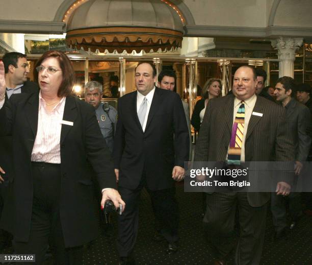 James Gandolfini and fans during The Sopranos Cast Press Conference and Photocall at Atlantic City Hilton - March 25, 2006 at Atlantic City Hilton in...