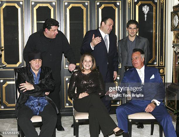 Steven Van Zandt, Lorraine Bracco and Tony Sirico ; Steve Schirripa, James Gandolfini and Michael Imperioli