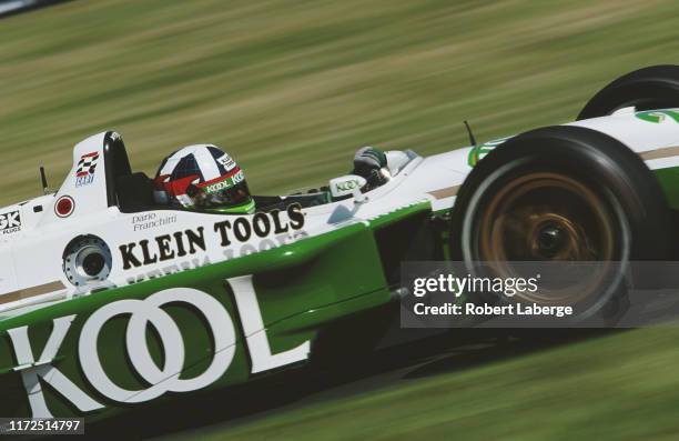 Dario Franchitti of Great Britain drives the Team KOOL Green Reynard 2KI Honda HRK during the Championship Auto Racing Teams 2000 FedEx Championship...