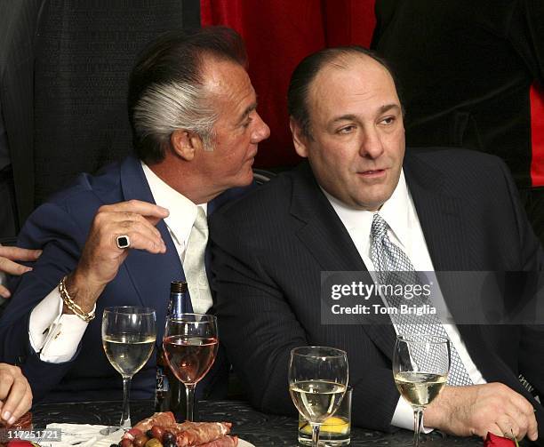 Tony Sirico and James Gandolfini during The Sopranos Cast Press Conference and Photocall at Atlantic City Hilton - March 25, 2006 at Atlantic City...