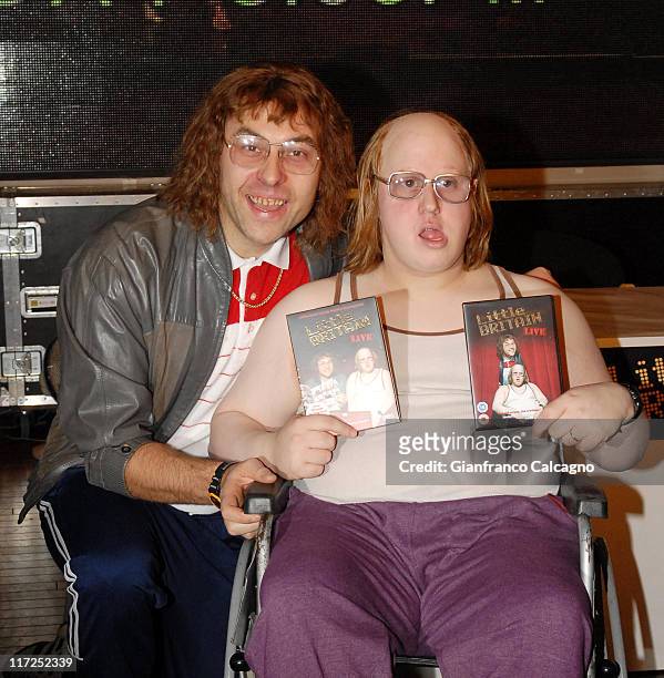 David Walliams and Matt Lucas as 'Lou and Andy' during Little Britain DVD Signing at HMV in London - 13th November 2006 at HMV in London, Great...