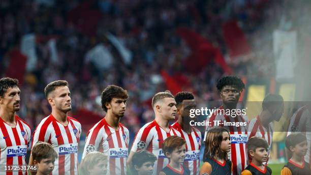 Players of of Atletico de Madrid are seen during the UEFA Champions League group D match between Atletico Madrid and Juventus at Wanda Metropolitano...