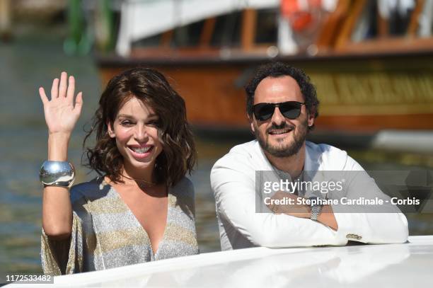 Vittoria Schisano and Fabio Troiano are seen arriving at the 76th Venice Film Festival on September 05, 2019 in Venice, Italy.