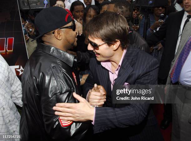 Twista and Tom Cruise during Mission: Impossible III Premiere Presented by BET's 106 & Park at Magic Johnson Theater in New York City, New York,...