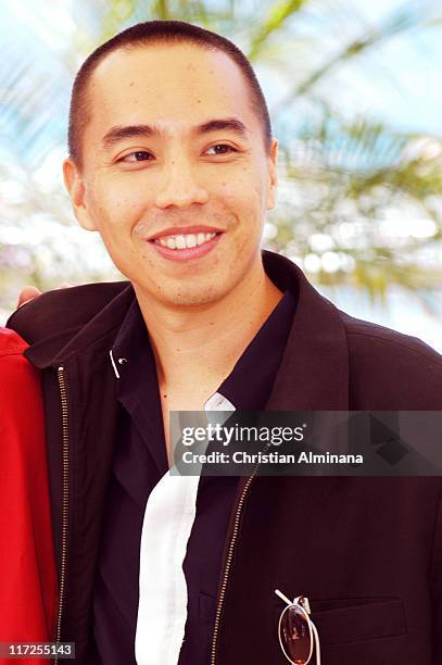 Apichatpong Weerasethakul during 2004 Cannes Film Festival - Tropical Malady - Photocall at Palais Du Festival in Cannes, France.